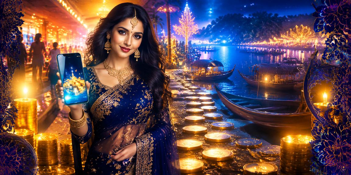 সুন্দরবন অঞ্চলে রাতের বাজারে মোবাইলে ক্যাশব্যাক বোনাস উপভোগ করছেন একজন ব্যবহারকারী